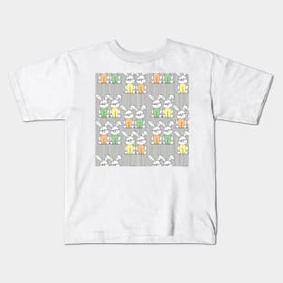 Easter Bunny Celebrates Spring Kids T-Shirt